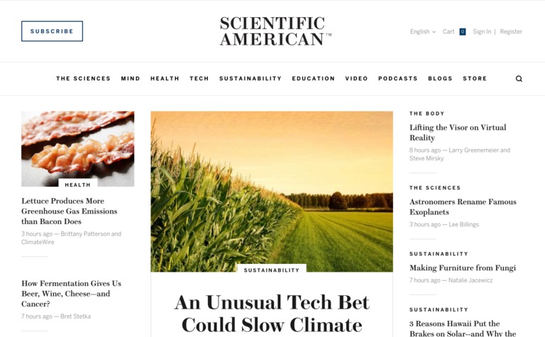 Web Design Inspiration - Scientific American