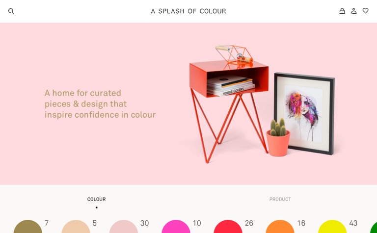 Web Design Inspiration - A Splash Of Colour