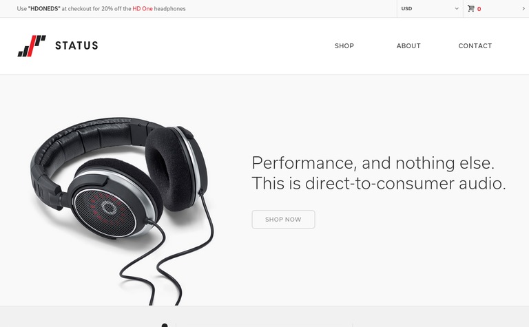 Web Design Inspiration - Status Audio