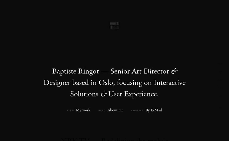 Web Design Inspiration - Baptiste Ringot