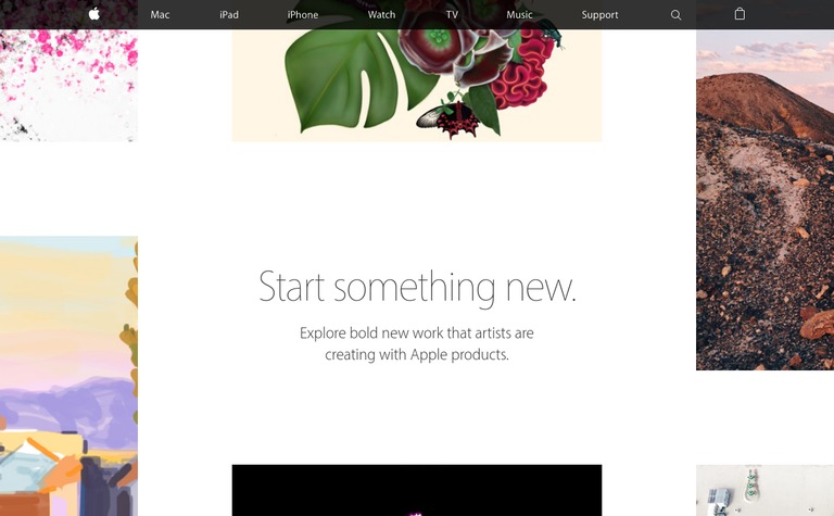 Web Design Inspiration - Apple — Start Something New