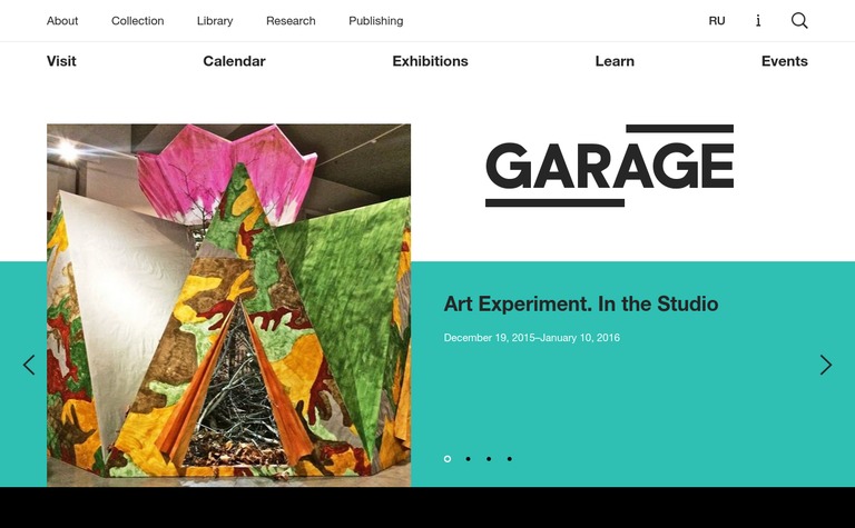 Web Design Inspiration - Garage Museum of Contemporary Art