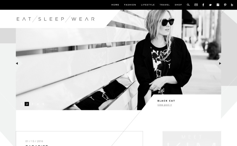 Web Design Inspiration - Eat Sleep Wear