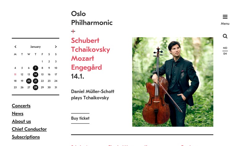 Web Design Inspiration - Oslo Philharmonic