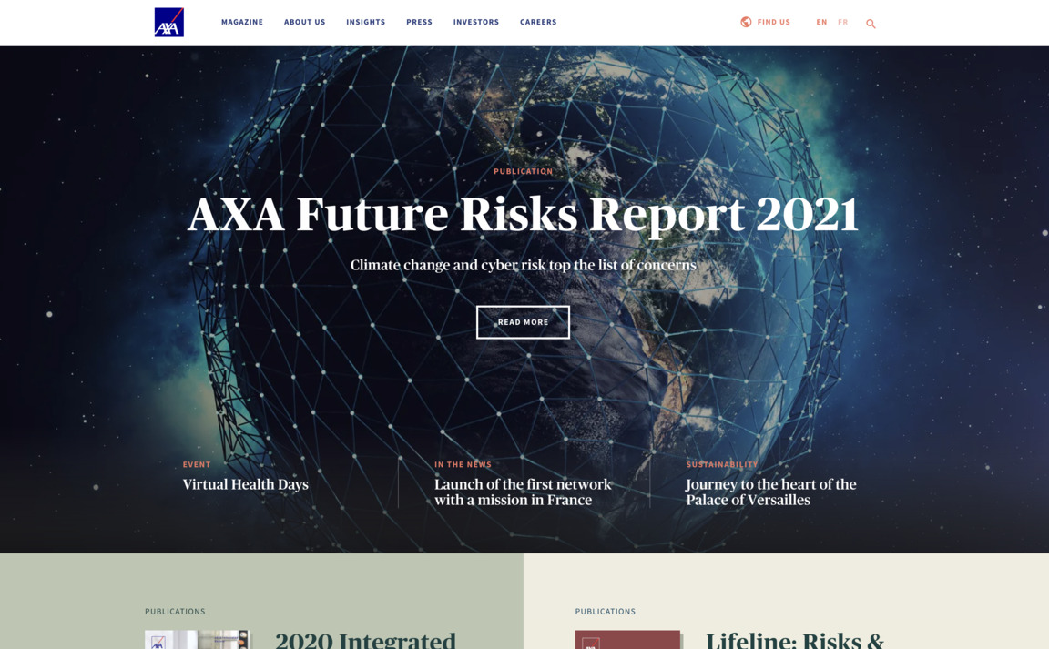 Web Design Inspiration - AXA