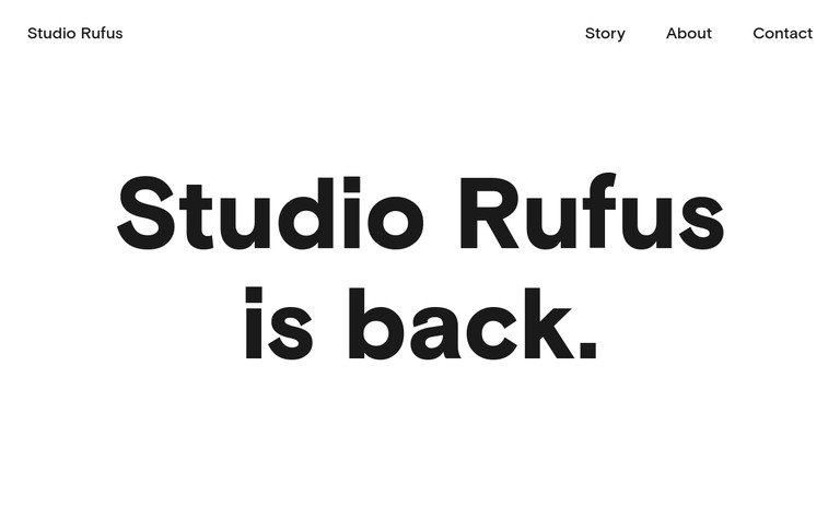 Web Design Inspiration - Studio Rufus