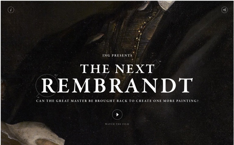 Web Design Inspiration - The Next Rembrandt
