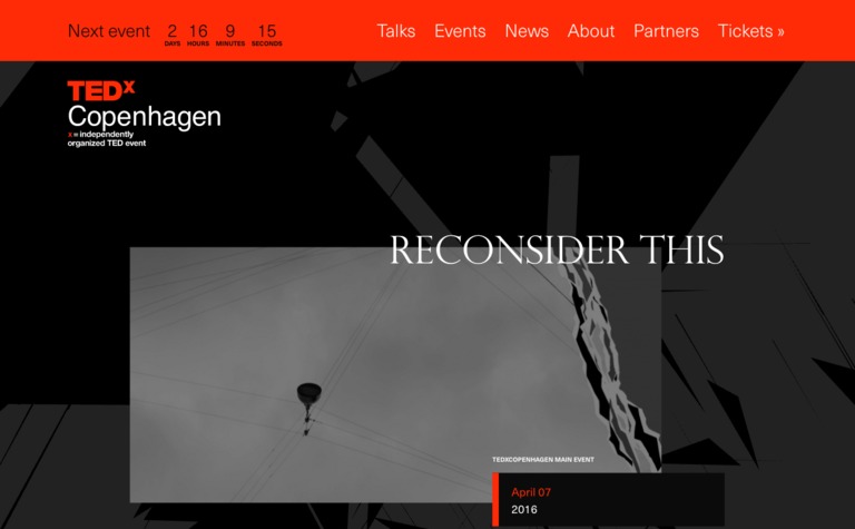 Web Design Inspiration - TEDxCopenhagen