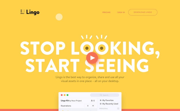 Web Design Inspiration - Lingo