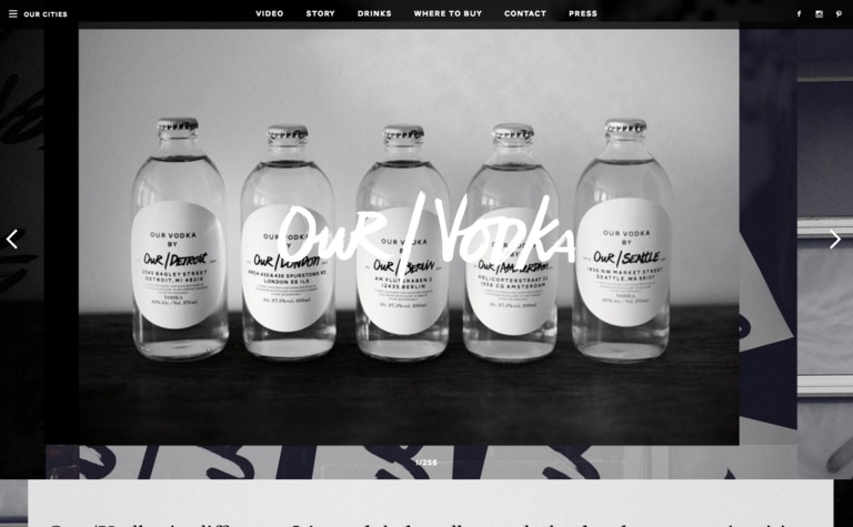Web Design Inspiration - Our/Vodka