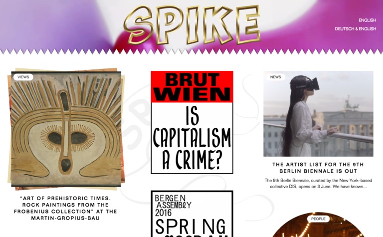Web Design Inspiration - Spike Art Daily