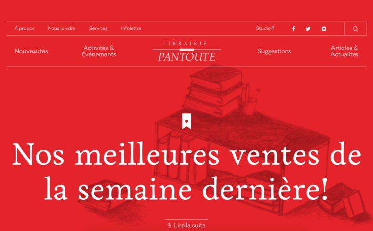 Web Design Inspiration - Librairie Pantoute