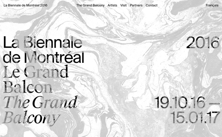 Web Design Inspiration - La Biennale de Montréal
