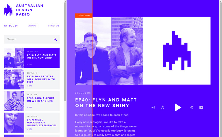 Web Design Inspiration - Australian Design Radio