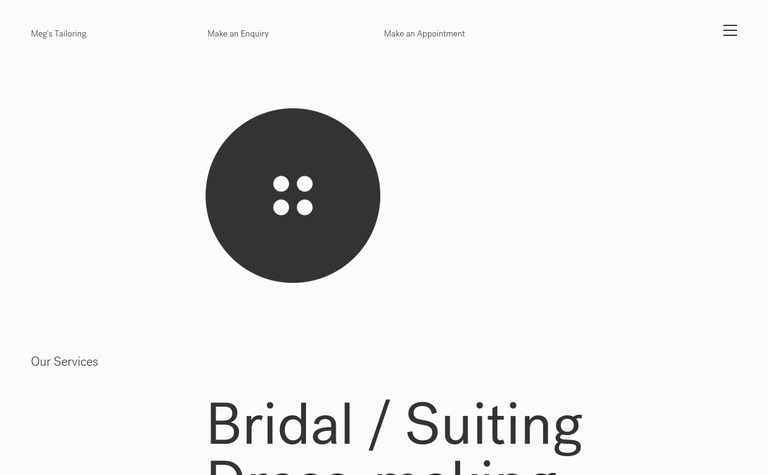 Web Design Inspiration - Meg’s Tailoring