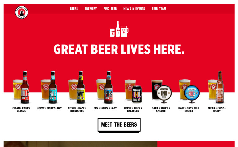 Web Design Inspiration - Camden Town Brewery