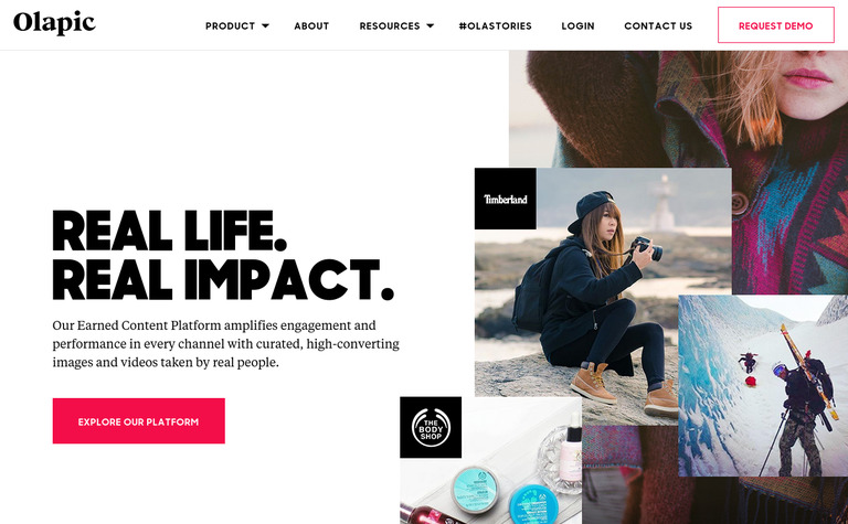 Web Design Inspiration - Olapic