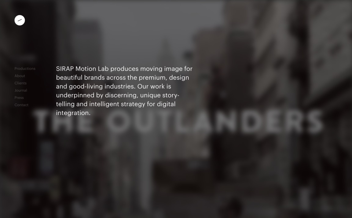 Web Design Inspiration - SIRAP Motion Lab