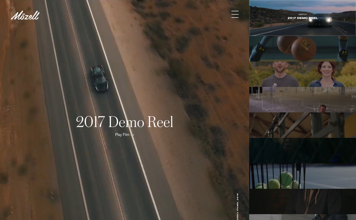 Web Design Inspiration - Mozell Films