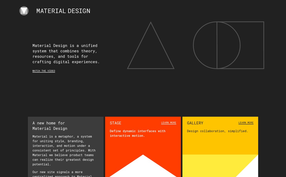 Web Design Inspiration - Material Design