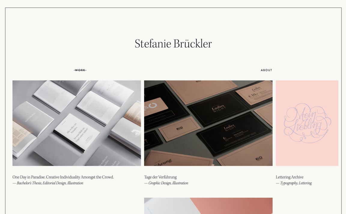 Web Design Inspiration - Stefanie Brückler
