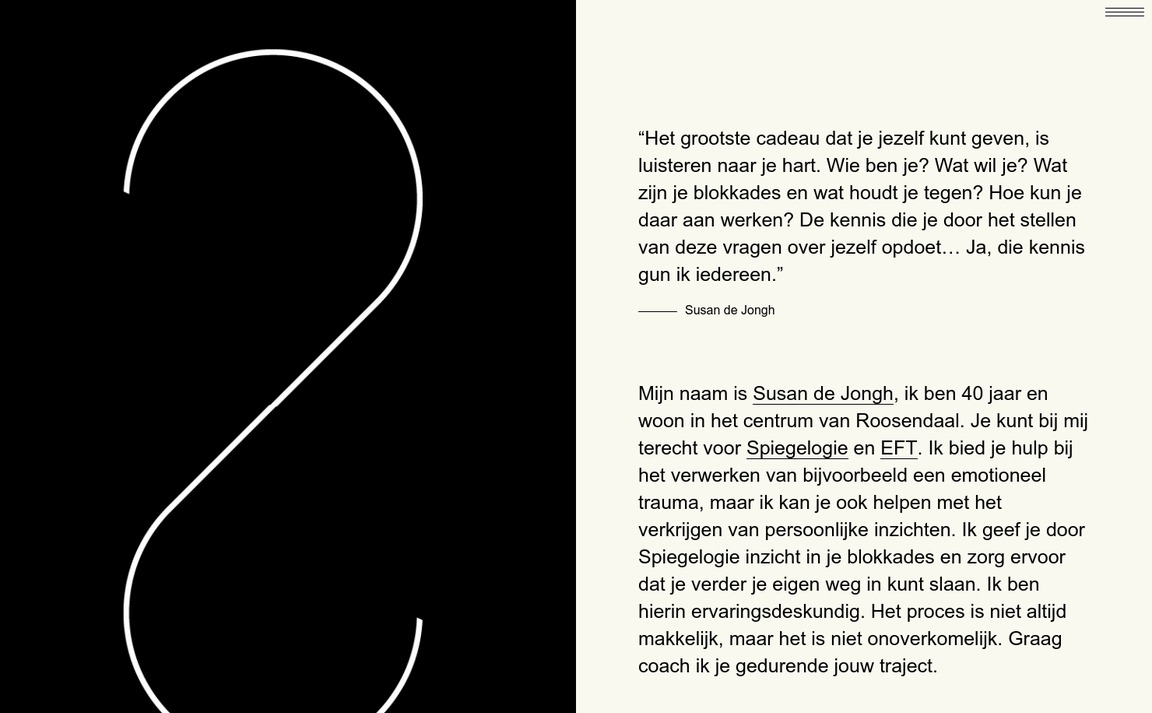 Web Design Inspiration - Susan de Jongh