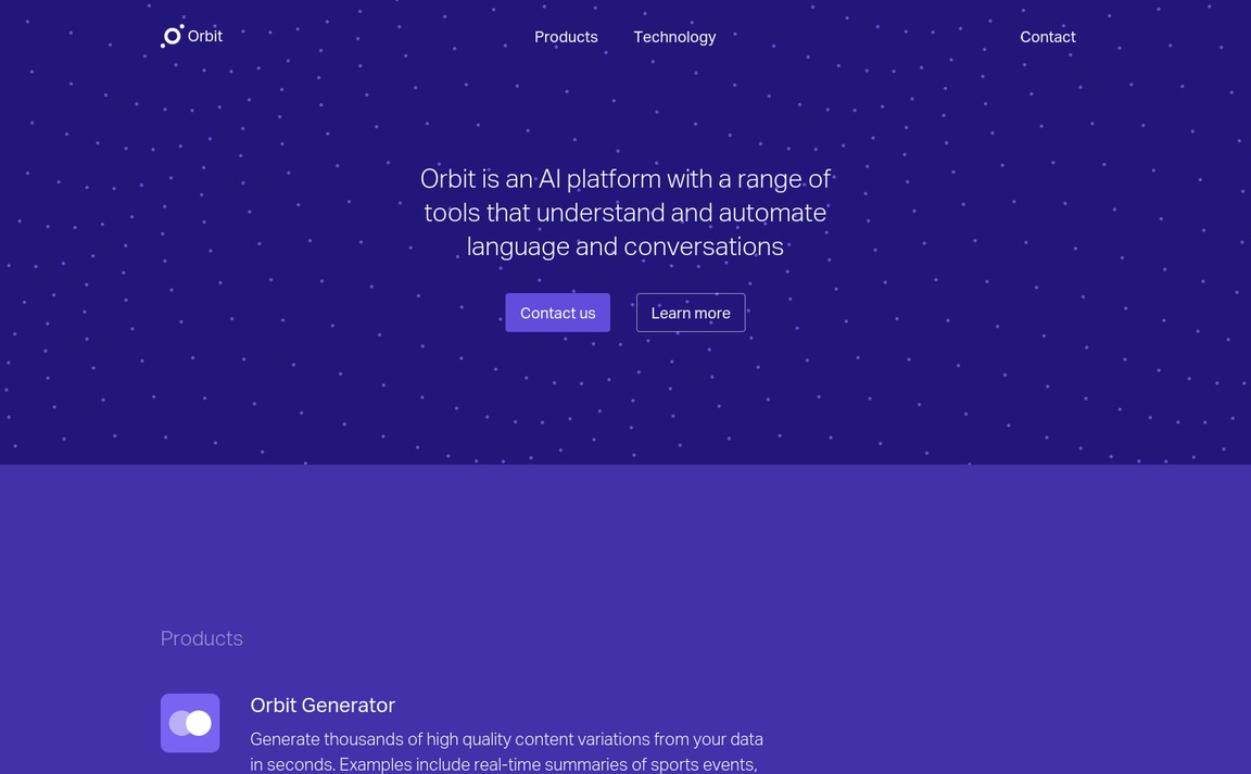 Web Design Inspiration - Orbit