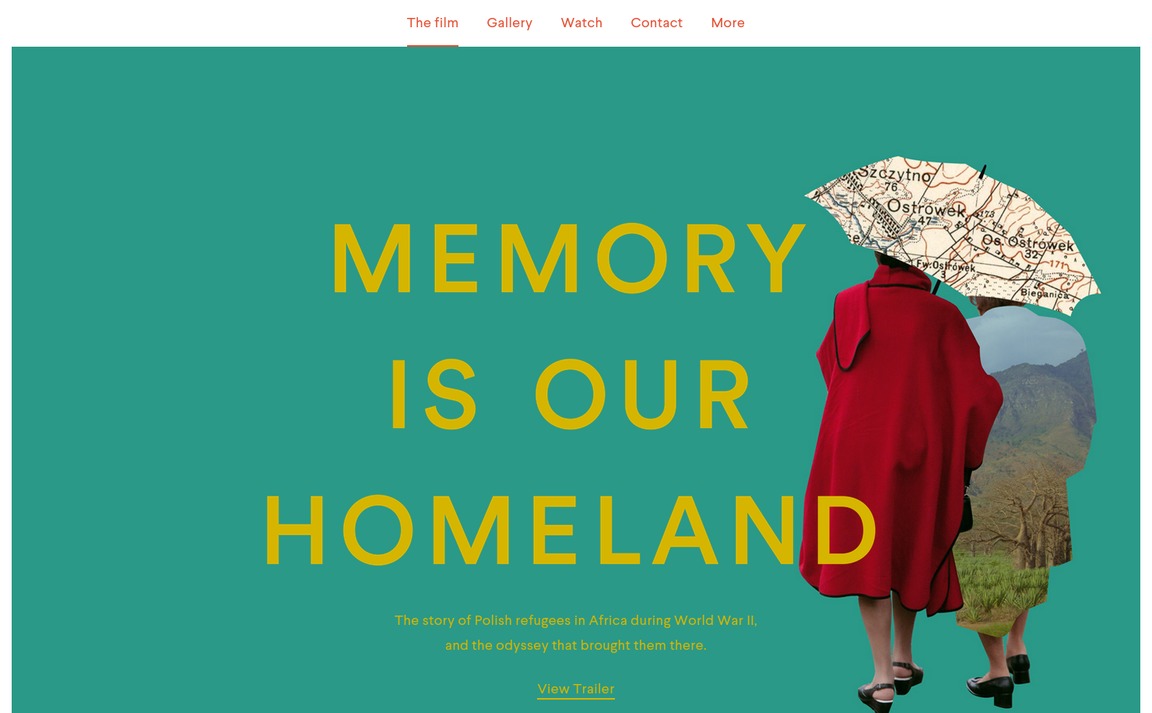 Web Design Inspiration - Memory Is Our Homeland