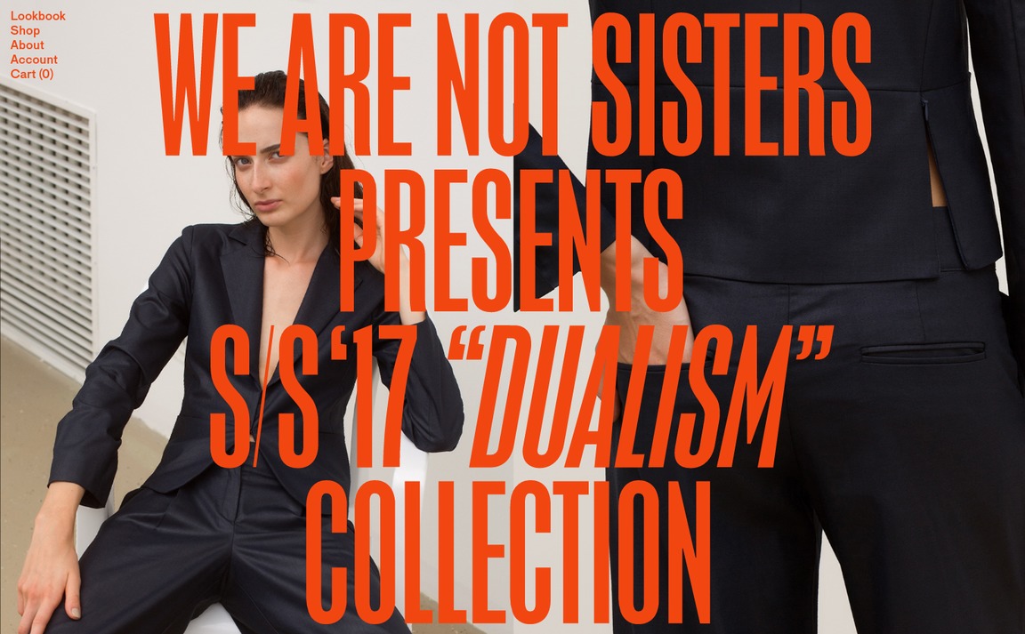 Web Design Inspiration - We Are Not Sisters