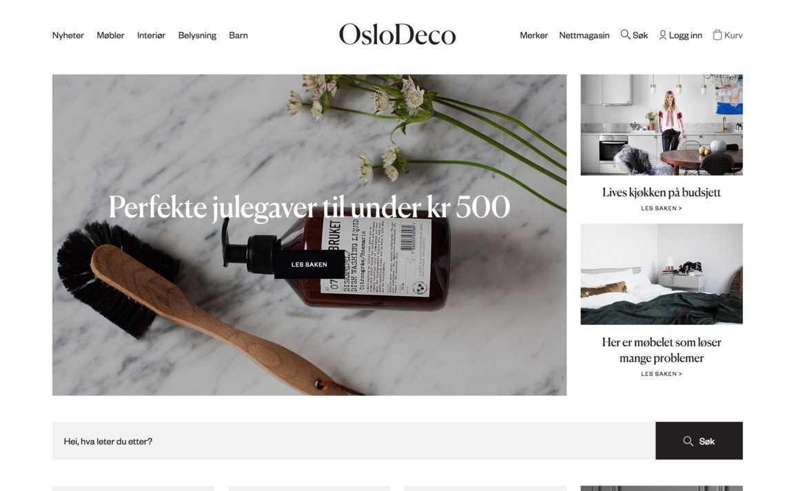 Web Design Inspiration - OsloDeco