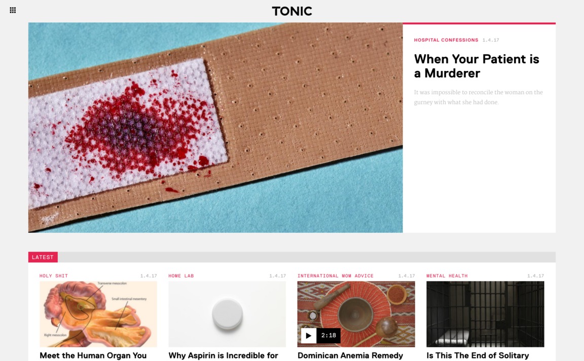 Web Design Inspiration - Tonic