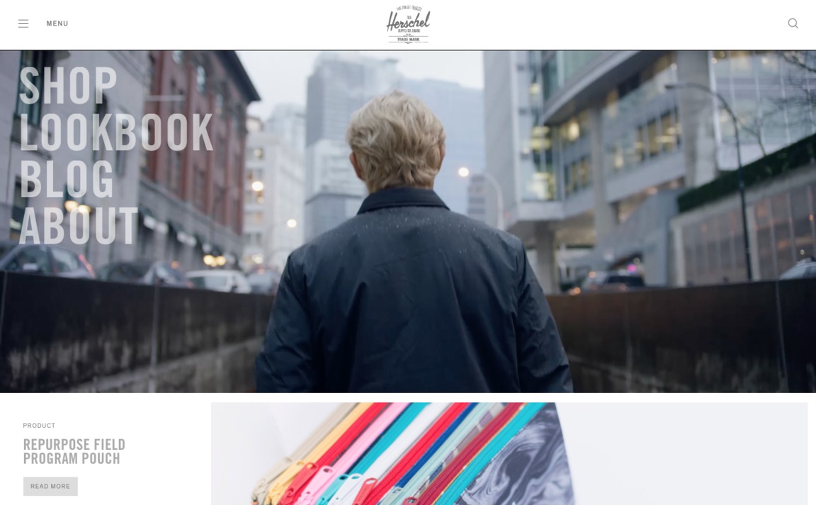 Web Design Inspiration - Herschel Supply Co