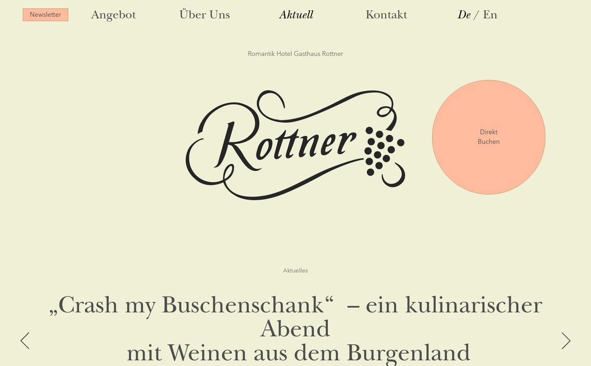 Web Design Inspiration - Hotel Rottner