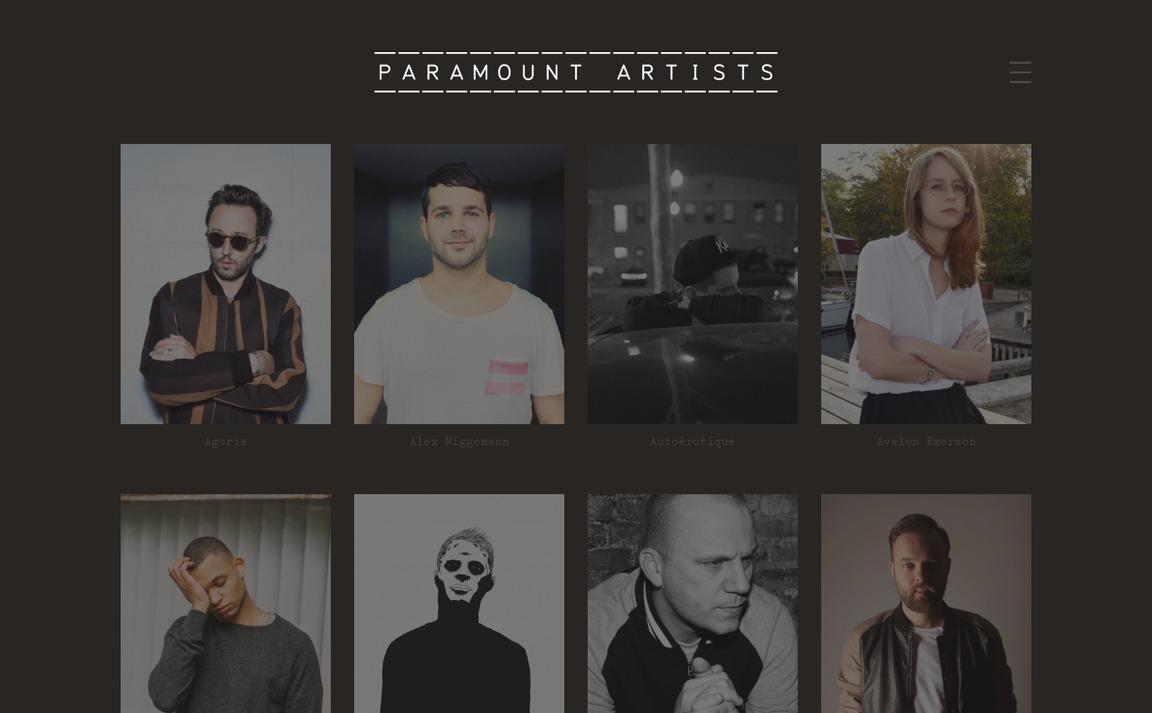 Web Design Inspiration - Paramount Artists