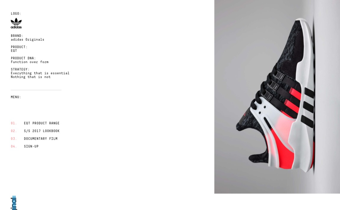 Web Design Inspiration - Adidas EQT