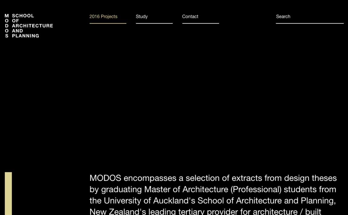 Web Design Inspiration - Master of Architecture – The University of Auckland