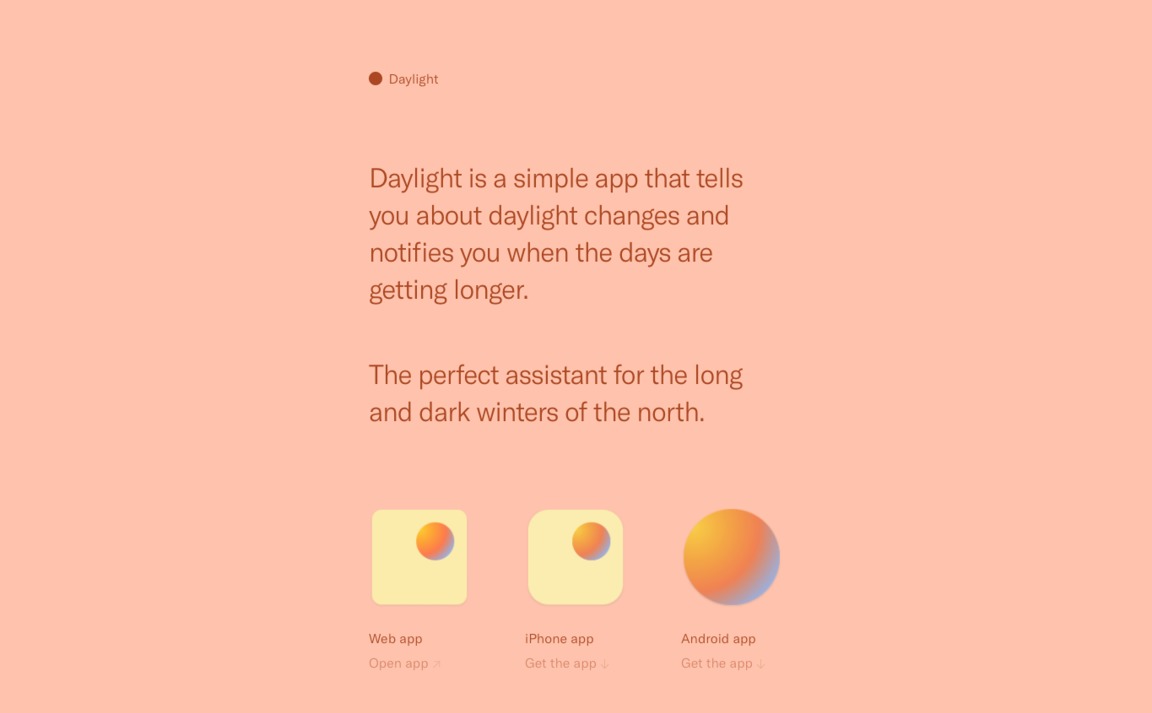 Web Design Inspiration - Daylight