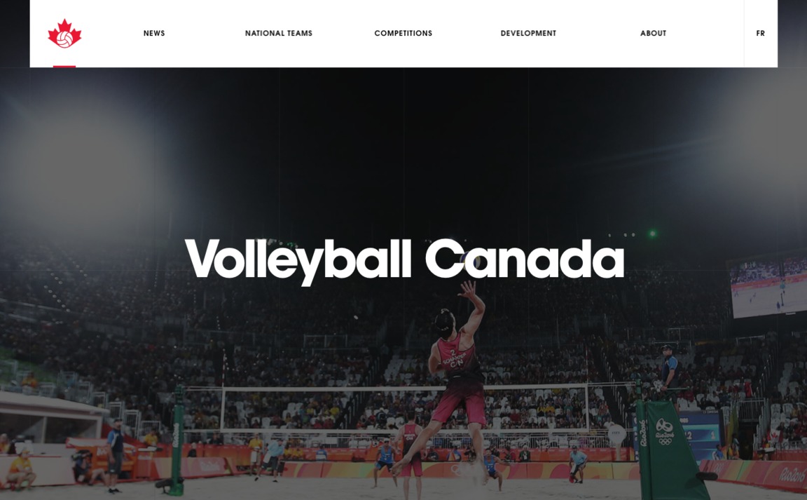 Web Design Inspiration - Volleyball Canada