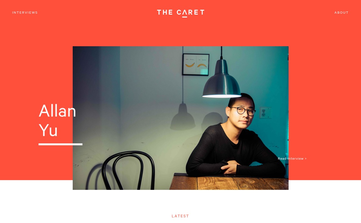 Web Design Inspiration - The Caret