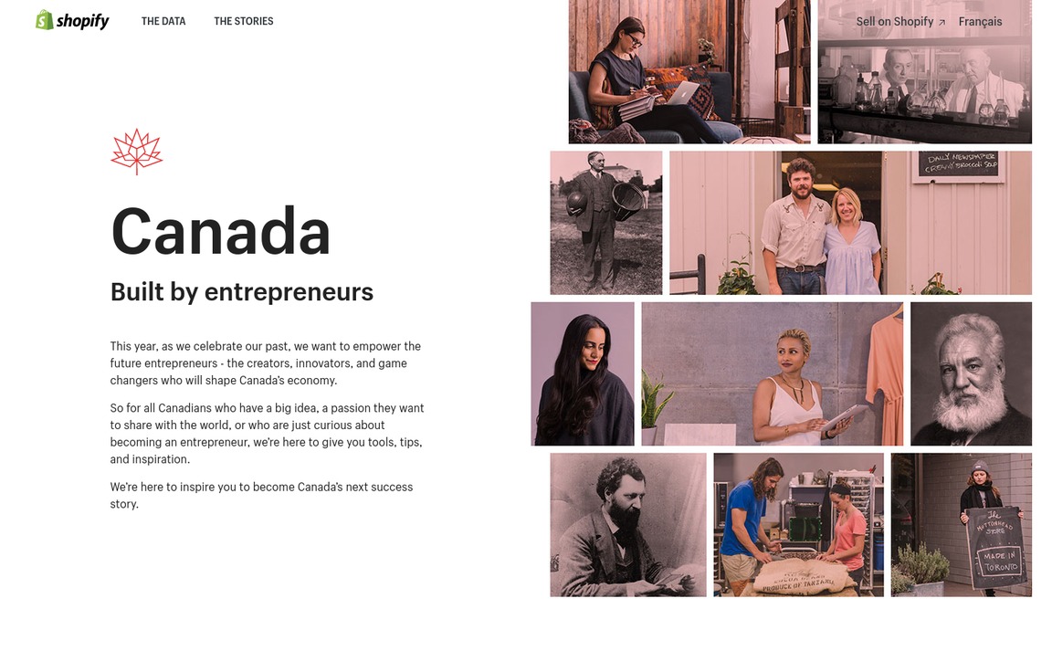 Web Design Inspiration - Canada 150 — Shopify