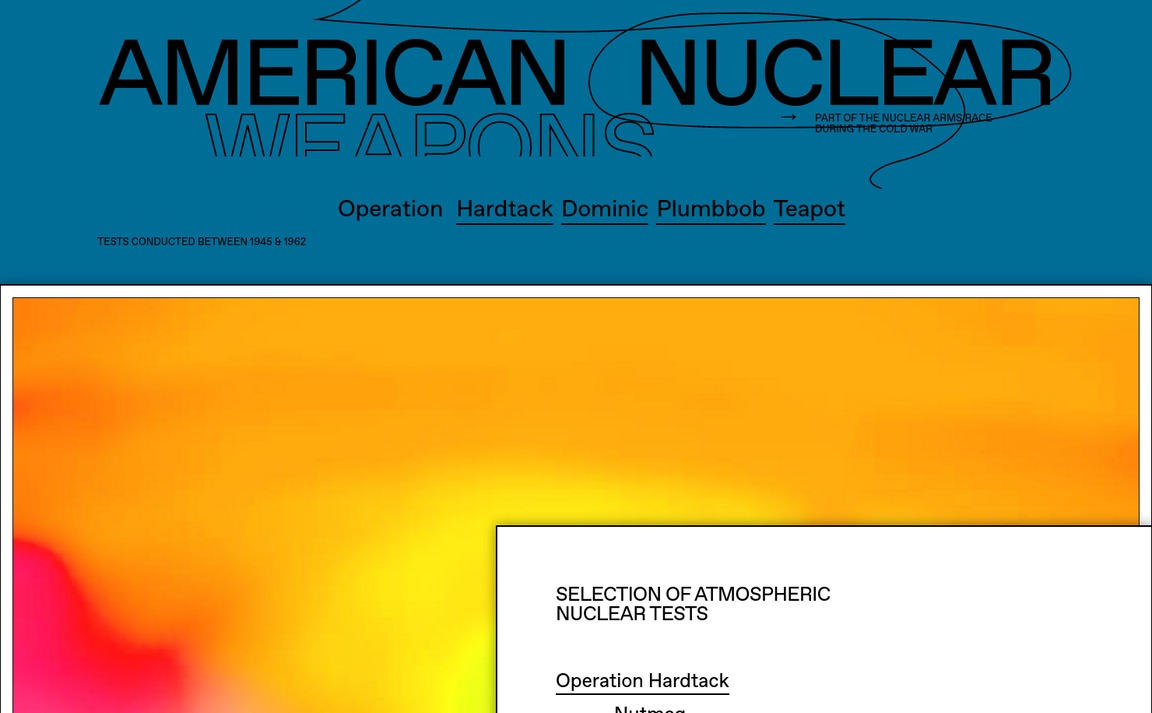 Web Design Inspiration - Nuclear Tests