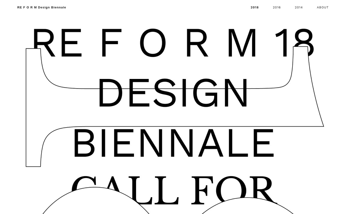 Web Design Inspiration - Reform 18 Design Biennale