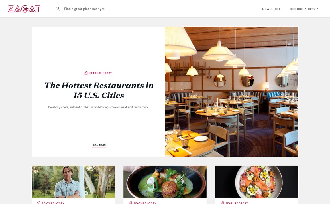 Web Design Inspiration - Zagat