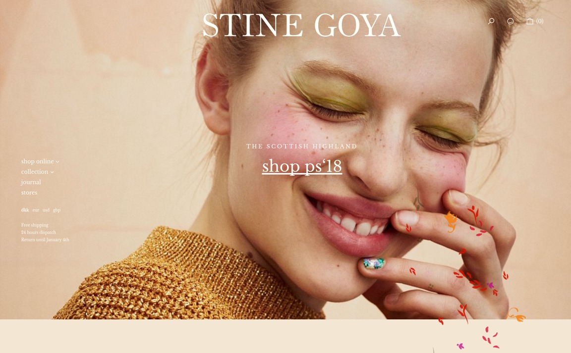 Web Design Inspiration - Stine Goya