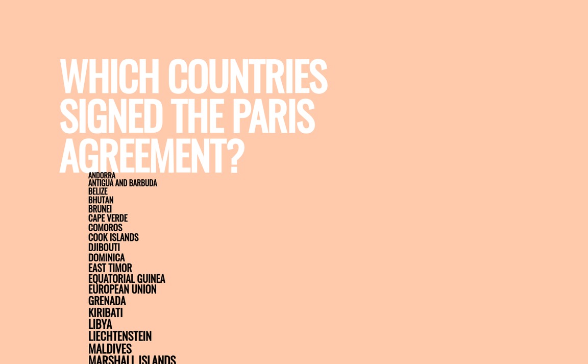 Web Design Inspiration - Paris Agreement