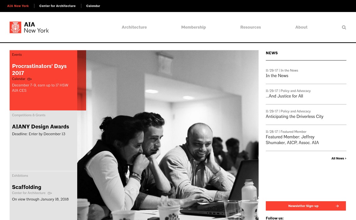 Web Design Inspiration - AIA New York