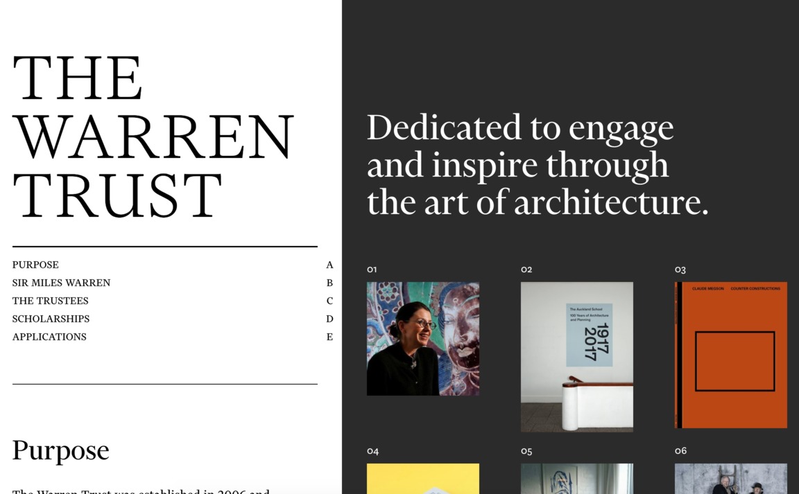 Web Design Inspiration - The Warren Trust