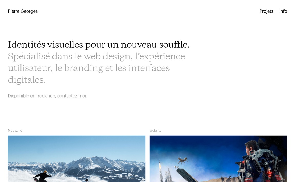 Web Design Inspiration - Pierre Georges