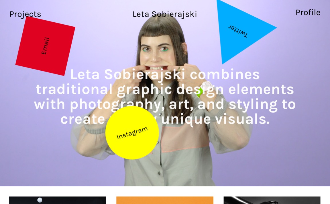 Web Design Inspiration - Leta Sobierajski