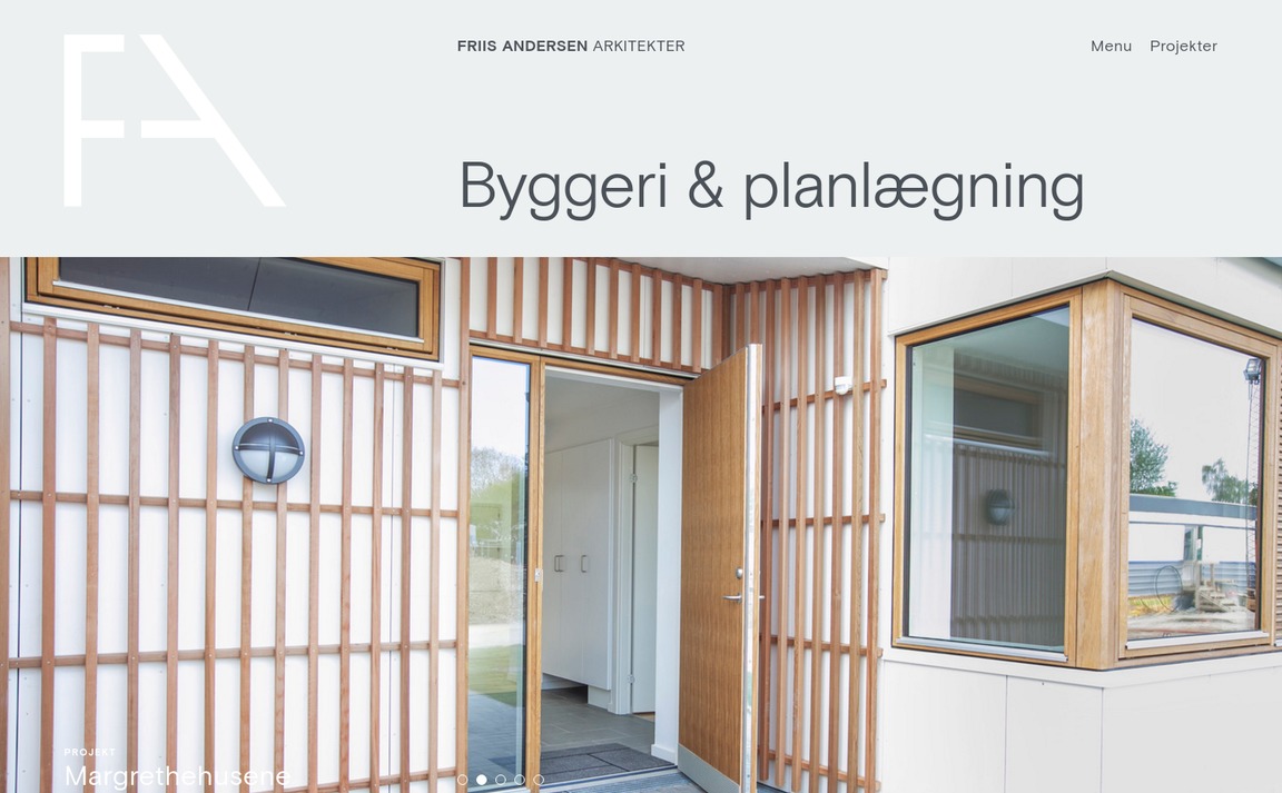 Web Design Inspiration - Friis Andersen Arkitekter